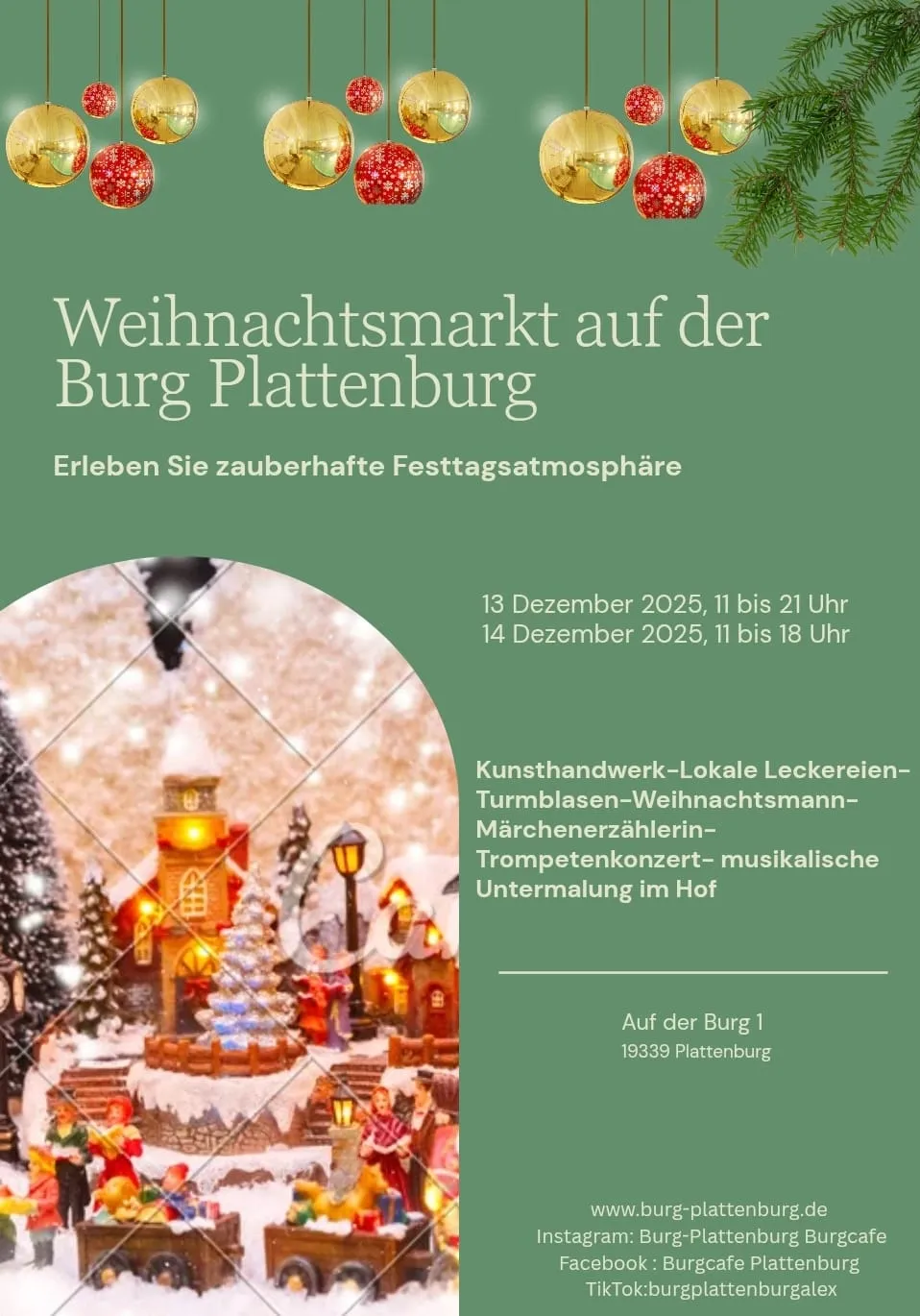 Veranstaltung im Weihnachtsmarkt im Burgcafe